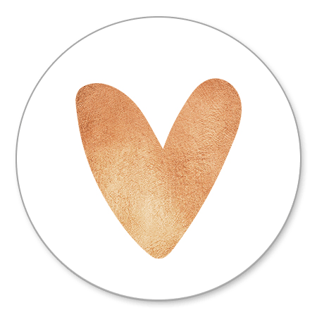 Sluitzegel hartje goud rosé